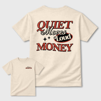 Move In Silence Graphic T-Shirt sneaker match tee designed for the sneakers, featuring coordinated color options for a perfect streetwear match. Natural shirt.