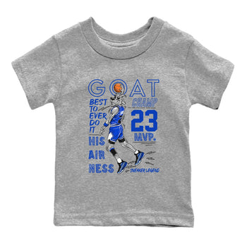 Foams One Royal shirts to match jordans MVP Goat sneaker match tees Air Foamposite One Royal match shoes to clothes SNRT Sneaker Tees Youth Baby Heather Grey 2 tee