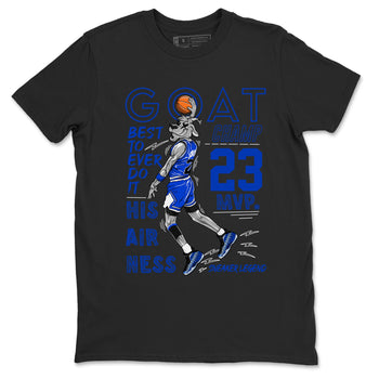 Foams One Royal shirts to match jordans MVP Goat sneaker match tees Air Foamposite One Royal match shoes to clothes SNRT Sneaker Tees unisex cotton Black 2 shirts