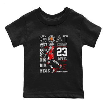 AJ1 Black Toe Reimagined shirts to match jordans MVP Goat sneaker match tees Air Jordan 1 Black Toe Reimagined SNRT Sneaker Tees streetwear brand Baby and Youth Black 2 cotton tee
