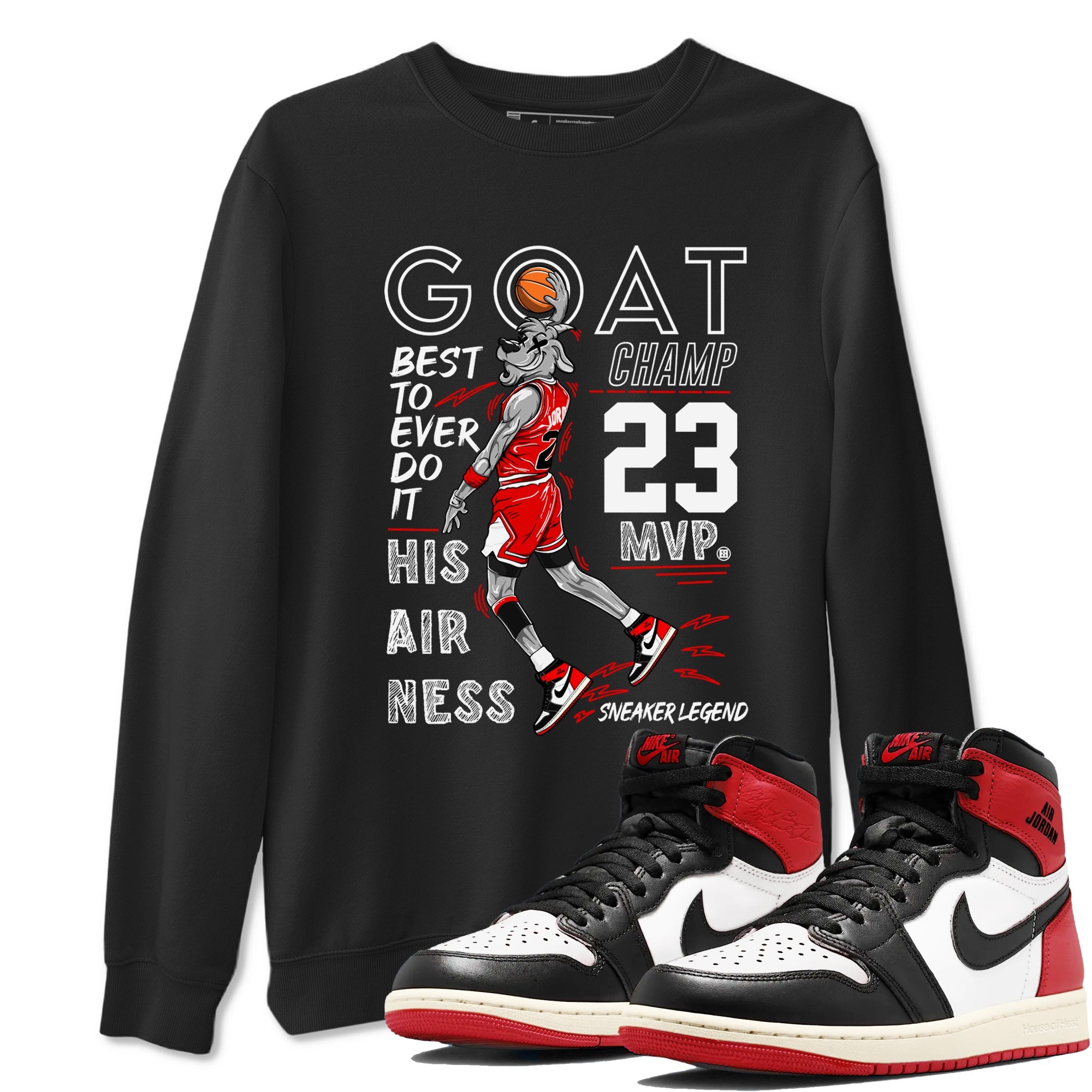 AJ1 Black Toe Reimagined shirts to match jordans MVP Goat sneaker match tees Air Jordan 1 Black Toe Reimagined SNRT Sneaker Tees streetwear brand Black 1 unisex cotton tee