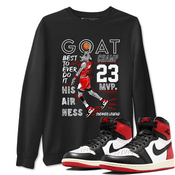 AJ1 Black Toe Reimagined shirts to match jordans MVP Goat sneaker match tees Air Jordan 1 Black Toe Reimagined SNRT Sneaker Tees streetwear brand Black 1 unisex cotton tee