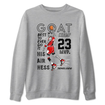 AJ1 Black Toe Reimagined shirts to match jordans MVP Goat sneaker match tees Air Jordan 1 Black Toe Reimagined SNRT Sneaker Tees streetwear brand Heather Grey 2 unisex cotton tee