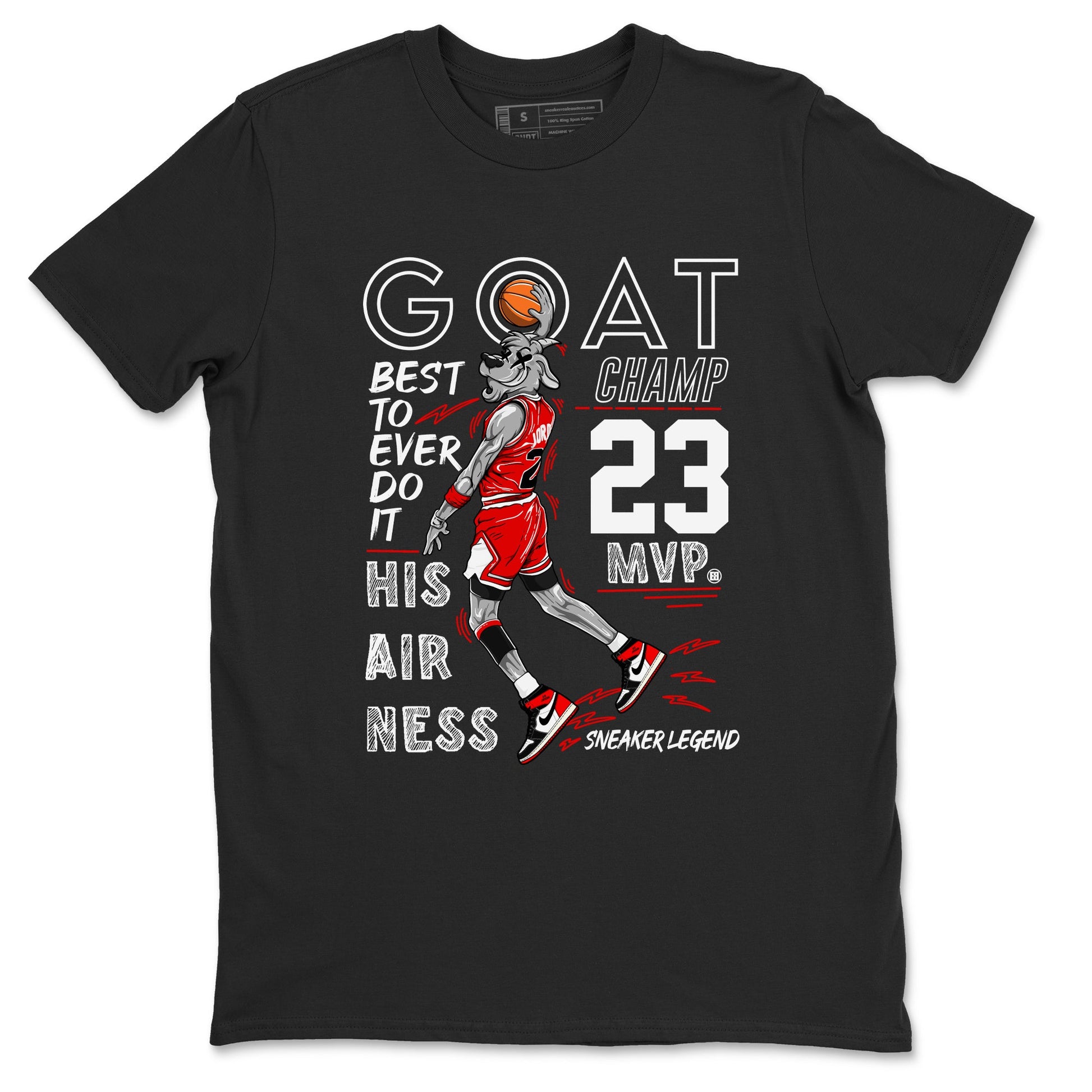 AJ1 Black Toe Reimagined shirts to match jordans MVP Goat sneaker match tees Air Jordan 1 Black Toe Reimagined SNRT Sneaker Tees streetwear brand Black 2 unisex cotton tee