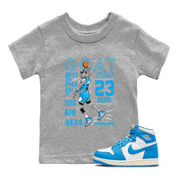 MVP Goat SNRT Sneaker Tees Kids - Air Jordan 1 UNC Reimagined
