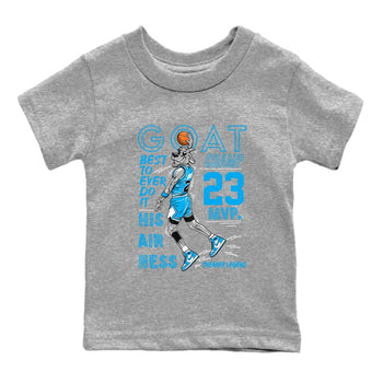 1s High OG UNC Reimagined shirts to match jordans MVP Goat graphic tees Air Jordan 1 UNC Reimagined match shoes to clothes SNRT Sneaker Tees Youth Baby Heather Grey 2 tee