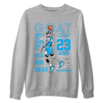 1s High OG UNC Reimagined shirts to match jordans MVP Goat graphic tees Air Jordan 1 UNC Reimagined match shoes to clothes SNRT Sneaker Tees unisex cotton Heather Grey 2 shirts