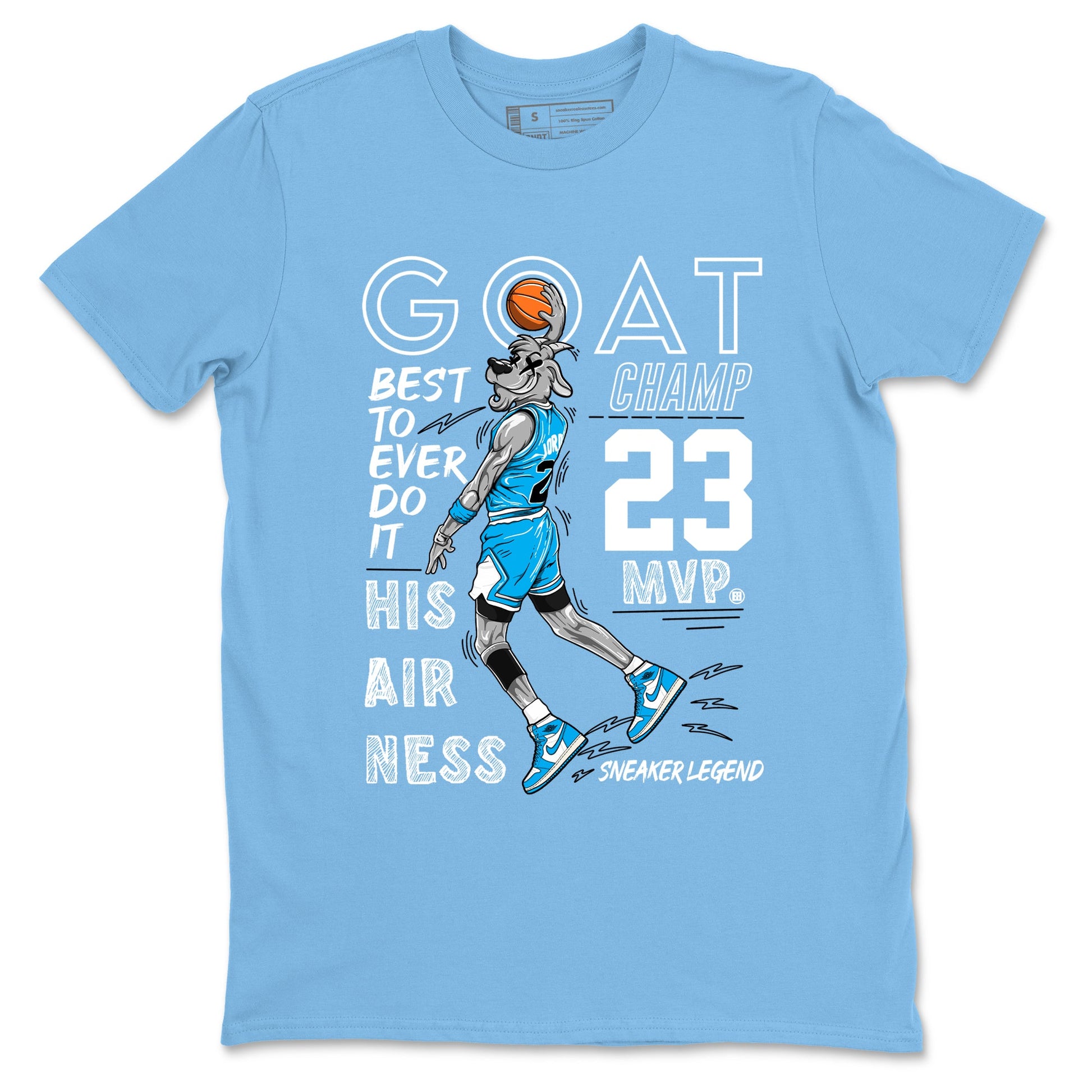 1s High OG UNC Reimagined shirts to match jordans MVP Goat graphic tees Air Jordan 1 UNC Reimagined match shoes to clothes SNRT Sneaker Tees unisex cotton Carolina Blue 2 shirts