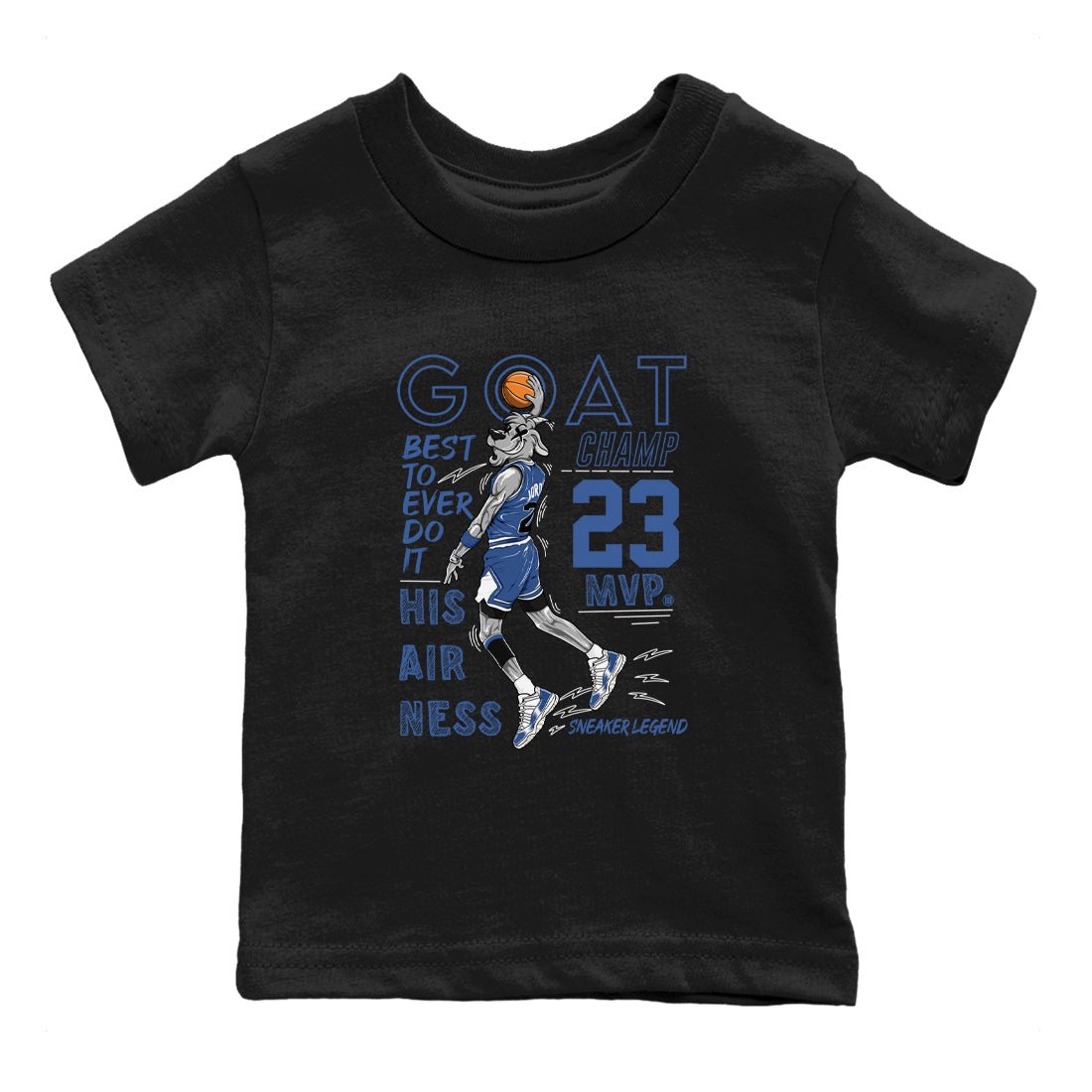 11s Diffused Blue shirts to match jordans MVP Goat sneaker match tees Air Jordan 11 Diffused Blue SNRT Sneaker Tees streetwear brand Baby and Youth Black 2 cotton tee