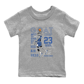 11s Diffused Blue shirts to match jordans MVP Goat sneaker match tees Air Jordan 11 Diffused Blue SNRT Sneaker Tees streetwear brand Baby and Youth Heather Grey 2 cotton tee