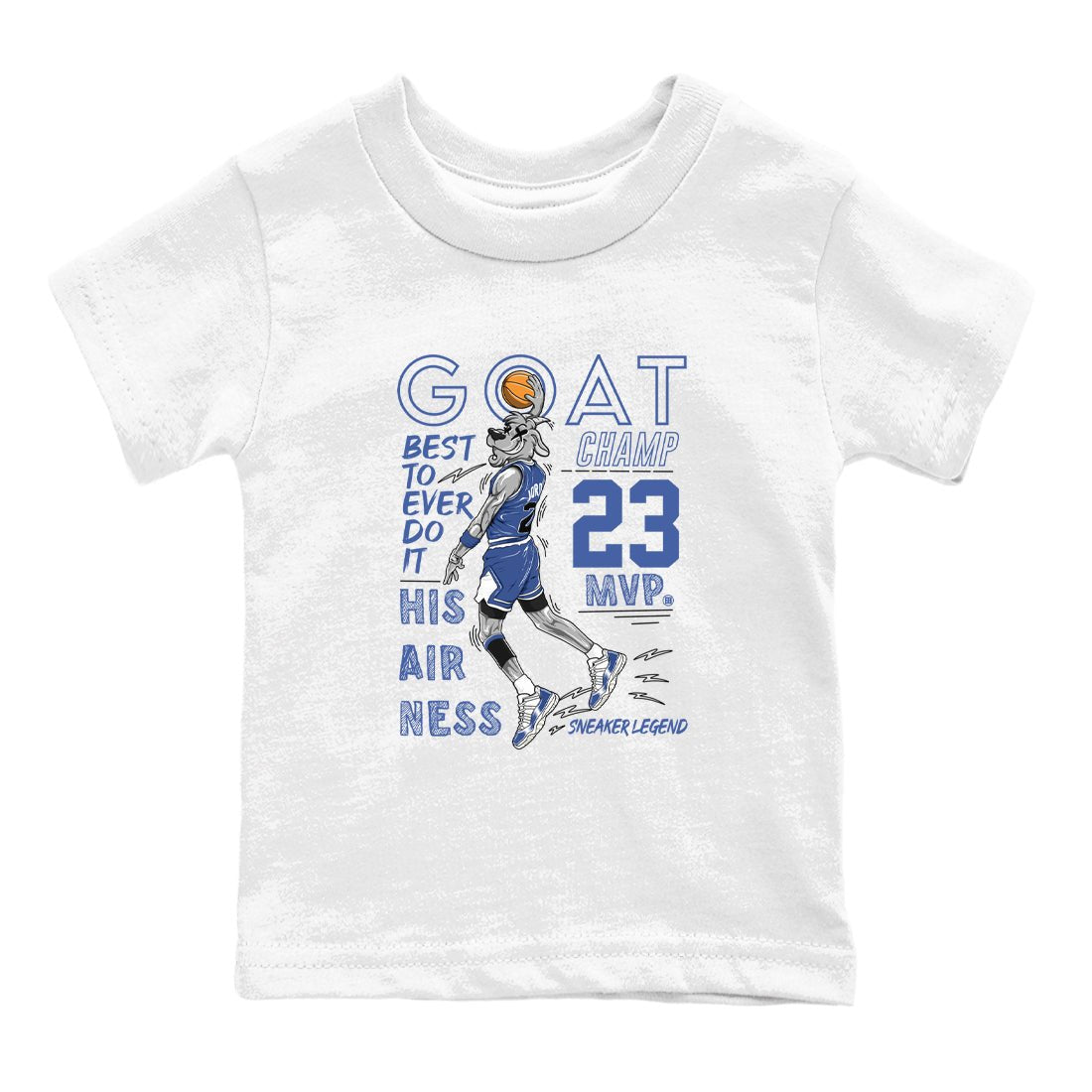 11s Diffused Blue shirts to match jordans MVP Goat sneaker match tees Air Jordan 11 Diffused Blue SNRT Sneaker Tees streetwear brand Baby and Youth White 2 cotton tee