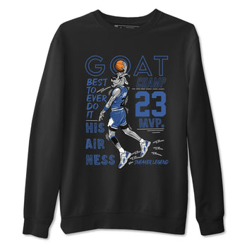 11s Diffused Blue shirts to match jordans MVP Goat sneaker match tees Air Jordan 11 Diffused Blue SNRT Sneaker Tees streetwear brand Black 2 unisex cotton tee
