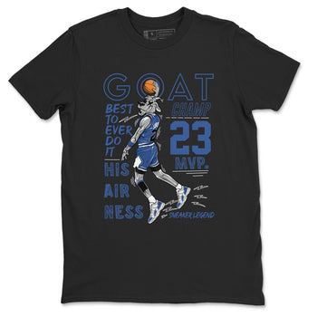 11s Diffused Blue shirts to match jordans MVP Goat sneaker match tees Air Jordan 11 Diffused Blue SNRT Sneaker Tees streetwear brand Black 2 unisex cotton tee