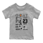 12s Black Wolf Grey shirts to match jordans MVP Goat sneaker match tees 12s Baron SNRT Sneaker Release Tees Youth Baby Heather Grey 2 crew neck shirts