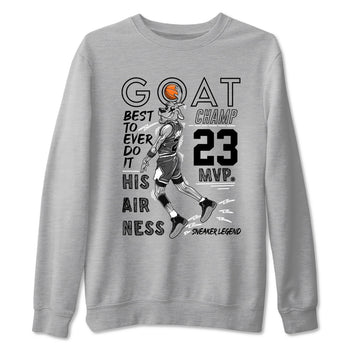 12s Black Wolf Grey shirts to match jordans MVP Goat sneaker match tees 12s Baron SNRT Sneaker Release Tees unisex cotton Heather Grey 2 crew neck shirts