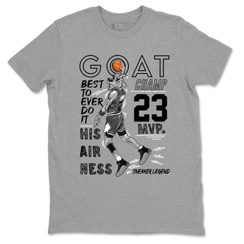 12s Black Wolf Grey shirts to match jordans MVP Goat sneaker match tees 12s Baron SNRT Sneaker Release Tees unisex cotton Heather Grey 2 crew neck shirts