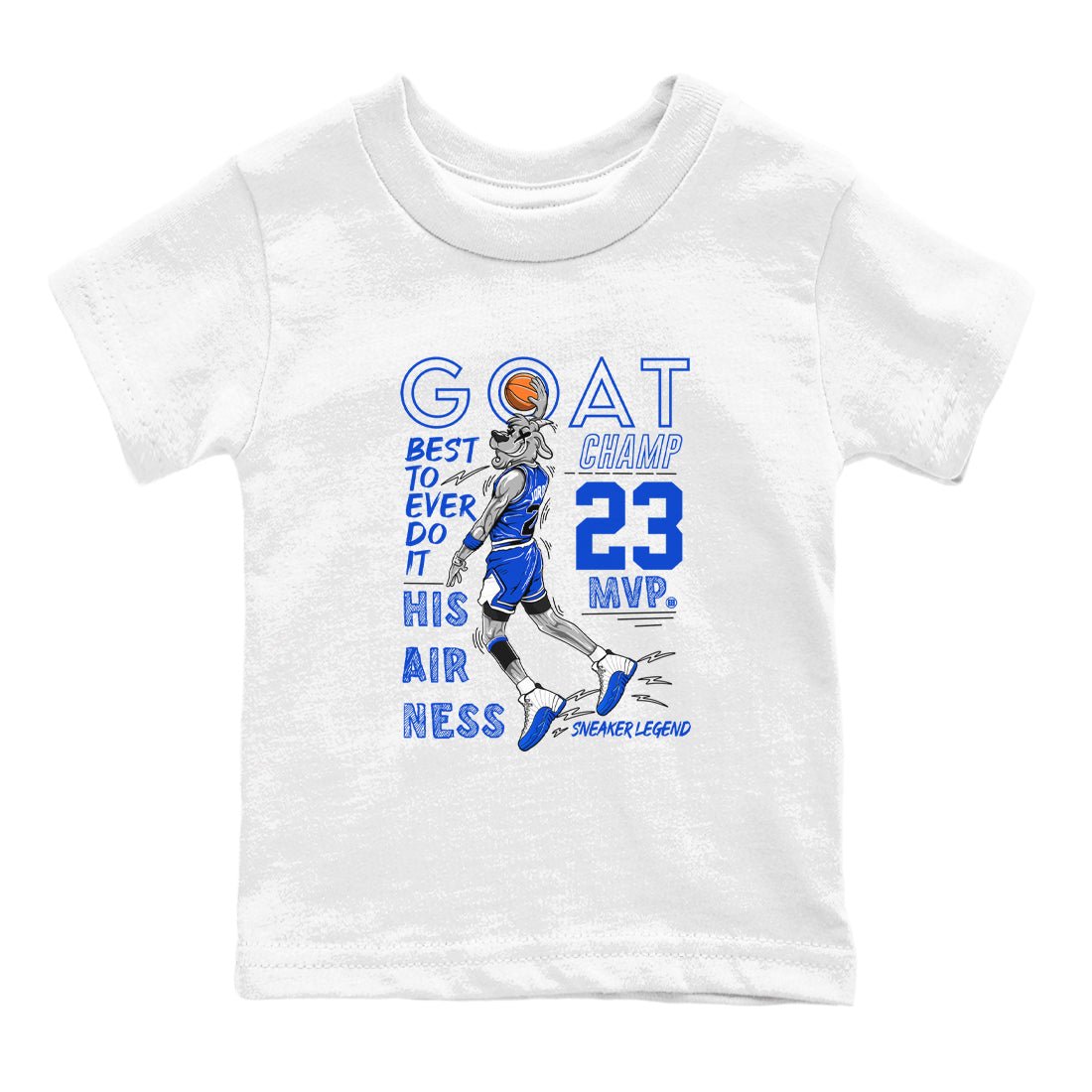 12s Blueberry shirts to match jordans MVP Goat sneaker match tees Air Jordan 12 Blueberry SNRT Sneaker Tees streetwear brand Baby and Youth White 2 cotton tee