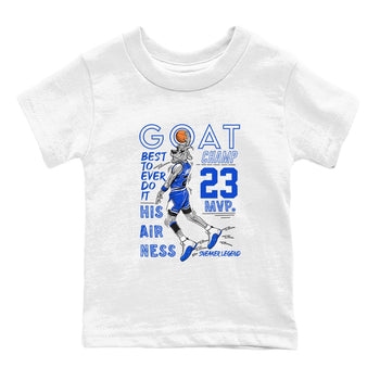 12s Blueberry shirts to match jordans MVP Goat sneaker match tees Air Jordan 12 Blueberry SNRT Sneaker Tees streetwear brand Baby and Youth White 2 cotton tee