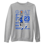 12s Blueberry shirts to match jordans MVP Goat sneaker match tees Air Jordan 12 Blueberry SNRT Sneaker Tees streetwear brand Heather Grey 2 unisex cotton tee