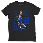 12s Blueberry shirts to match jordans MVP Goat sneaker match tees Air Jordan 12 Blueberry SNRT Sneaker Tees streetwear brand Black 2 unisex cotton tee