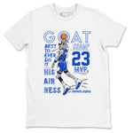 12s Blueberry shirts to match jordans MVP Goat sneaker match tees Air Jordan 12 Blueberry SNRT Sneaker Tees streetwear brand White 2 unisex cotton tee