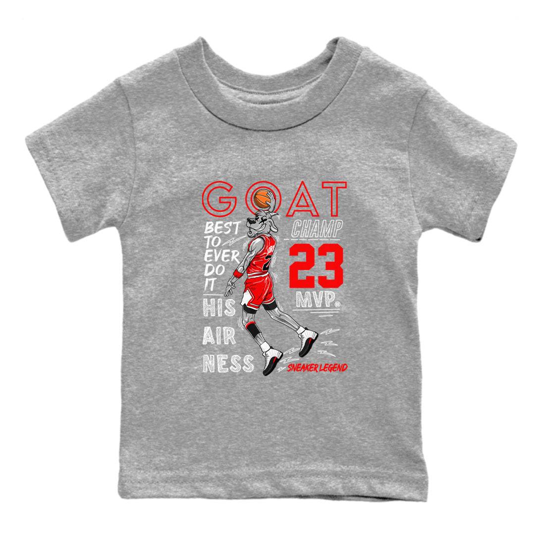 Air Jordan 12 Retro Taxi Flip shirts to match jordans MVP Goat sneaker match tees 12s Red Taxi SNRT sneaker release tees baby toddler Heather Grey 2 cotton Shirt