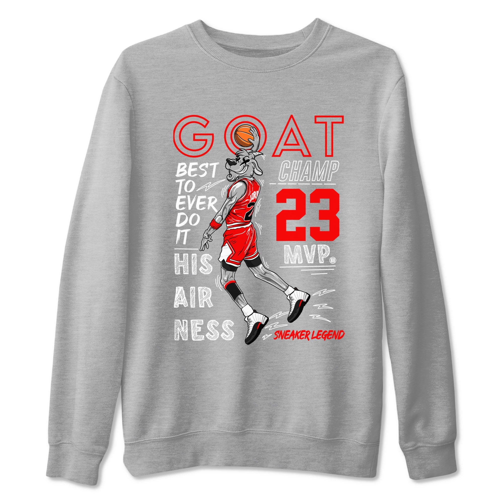 Air Jordan 12 Retro Taxi Flip shirts to match jordans MVP Goat sneaker match tees 12s Red Taxi SNRT sneaker release Tees unisex cotton Heather Grey 2 crew neck shirt