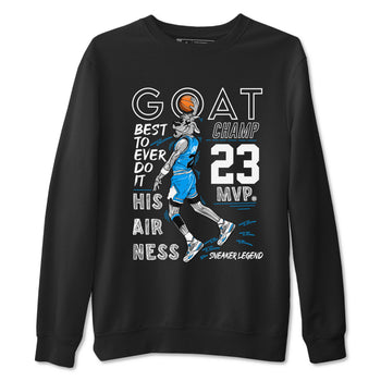 4s Military Blue shirt to match jordans MVP Goat sneaker tees Air Jordan 4 Retro Military Blue Streetwear Brand SNRT Sneaker Release Tees unisex cotton Black 2 crew neck shirt
