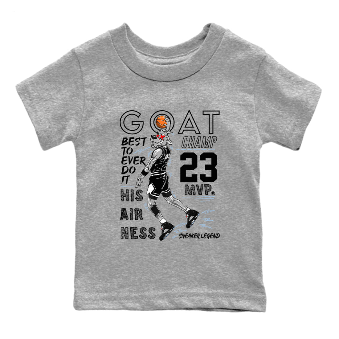 5s Black Metallic Reimagined shirts to match jordans MVP Goat sneaker match tees Air Jordan 5 Retro Black Metallic Reimagined match shoes to clothes SNRT Sneaker Tees Youth Baby Heather Grey 2 tee