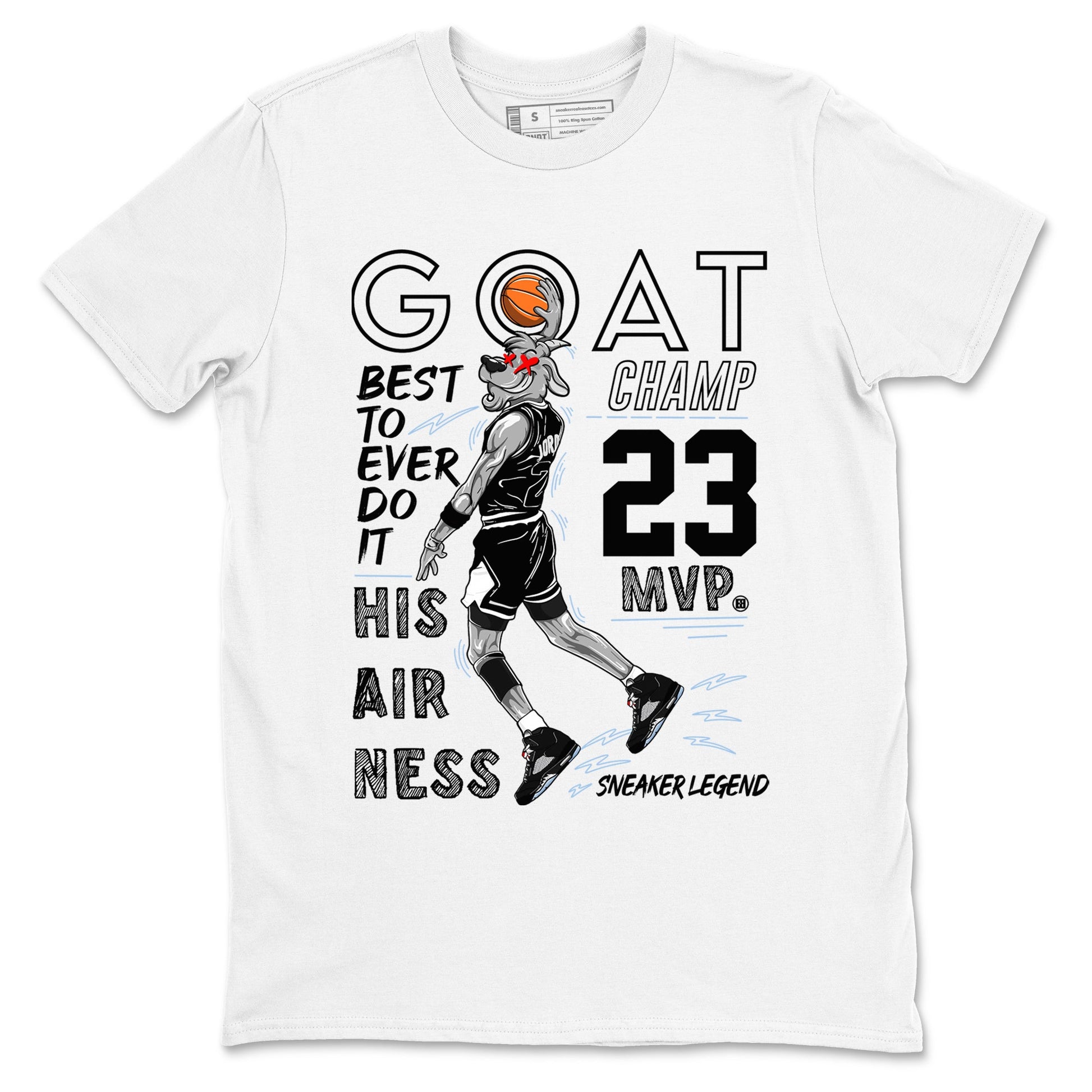 5s Black Metallic Reimagined shirts to match jordans MVP Goat sneaker match tees Air Jordan 5 Retro Black Metallic Reimagined match shoes to clothes SNRT Sneaker Tees unisex cotton White 2 shirts
