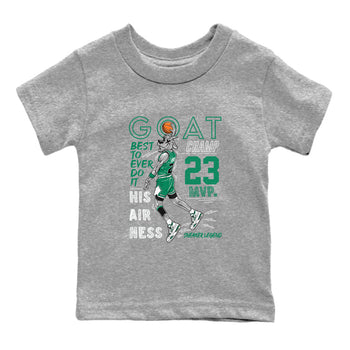 AJ4 Oxidized Green shirts to match jordans MVP Goat sneaker match tees Air Jordan 4 Oxidized Green SNRT Sneaker Tees streetwear brand Baby and Youth Heather Grey 2 cotton tee