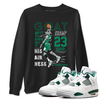 AJ4 Oxidized Green shirts to match jordans MVP Goat sneaker match tees Air Jordan 4 Oxidized Green SNRT Sneaker Tees streetwear brand Black 1 unisex cotton tee
