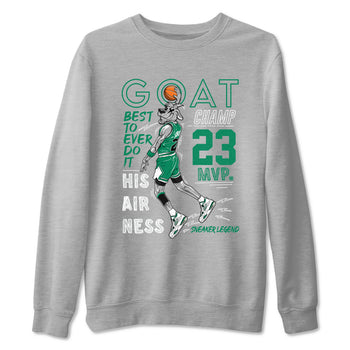 AJ4 Oxidized Green shirts to match jordans MVP Goat sneaker match tees Air Jordan 4 Oxidized Green SNRT Sneaker Tees streetwear brand Heather Grey 2 unisex cotton tee