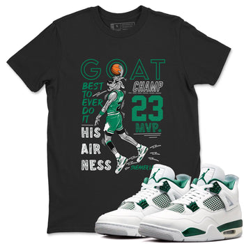 AJ4 Oxidized Green shirts to match jordans MVP Goat sneaker match tees Air Jordan 4 Oxidized Green SNRT Sneaker Tees streetwear brand Black 1 unisex cotton tee