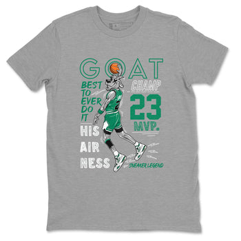 AJ4 Oxidized Green shirts to match jordans MVP Goat sneaker match tees Air Jordan 4 Oxidized Green SNRT Sneaker Tees streetwear brand Heather Grey 2 unisex cotton tee