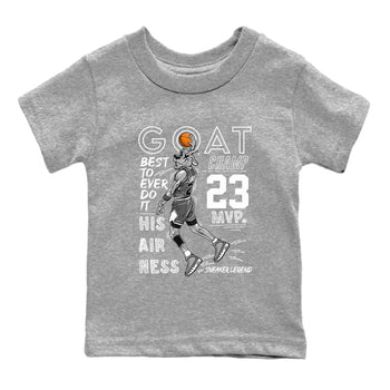 9s Cool Grey shirts to match jordans MVP Goat sneaker match tees Air Jordan 9 Retro Cool Grey match shoes to clothes SNRT Sneaker Tees Youth Baby Heather Grey 2 tee