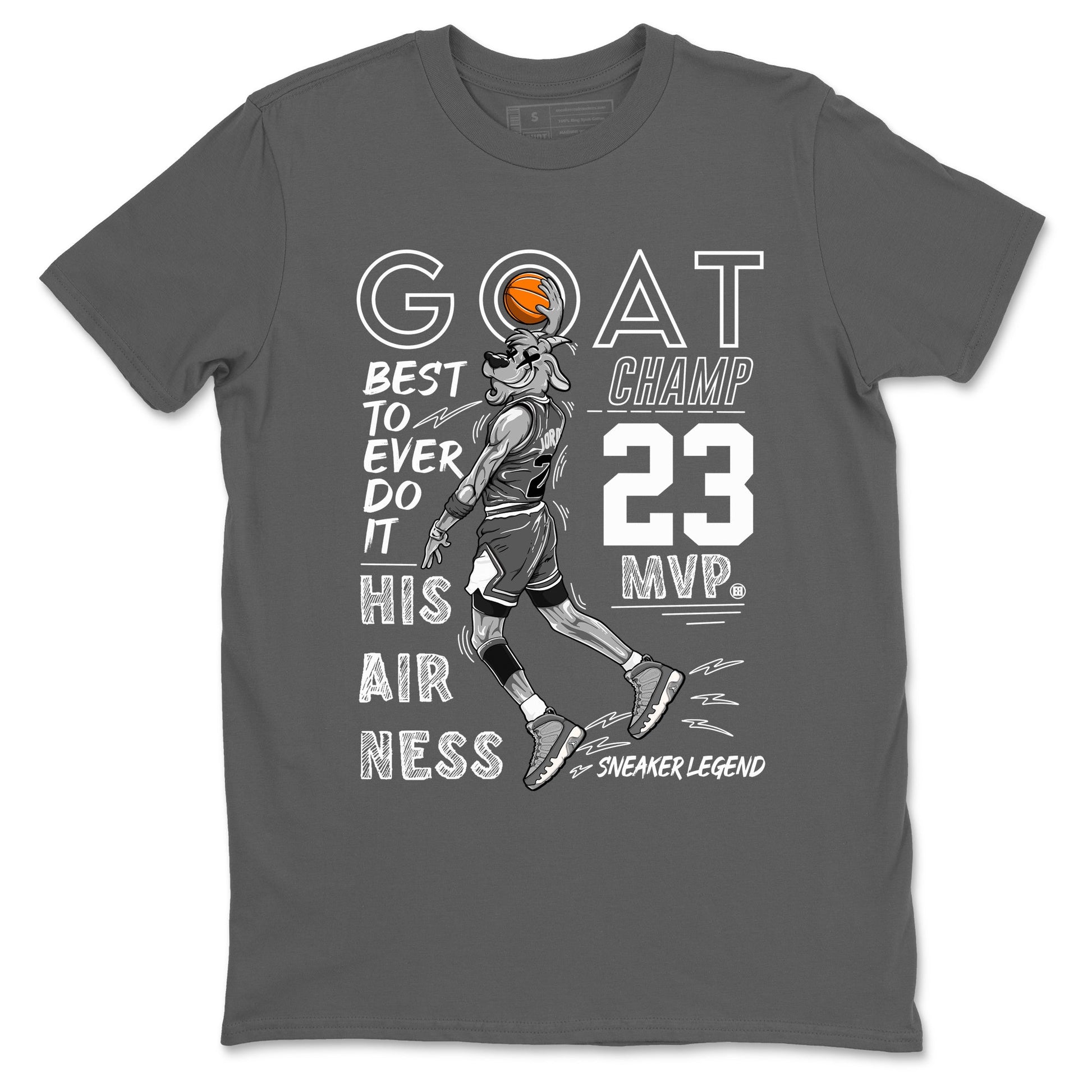 9s Cool Grey shirts to match jordans MVP Goat sneaker match tees Air Jordan 9 Retro Cool Grey match shoes to clothes SNRT Sneaker Tees unisex cotton Cool Grey 2 shirts