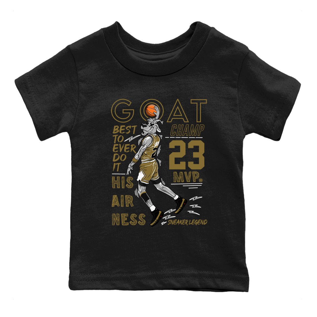 9s Olive shirts to match jordans MVP Goat sneaker match tees Air Jordan 9 Olive match shoes to clothes SNRT Sneaker Tees Youth Baby Black 2 tee