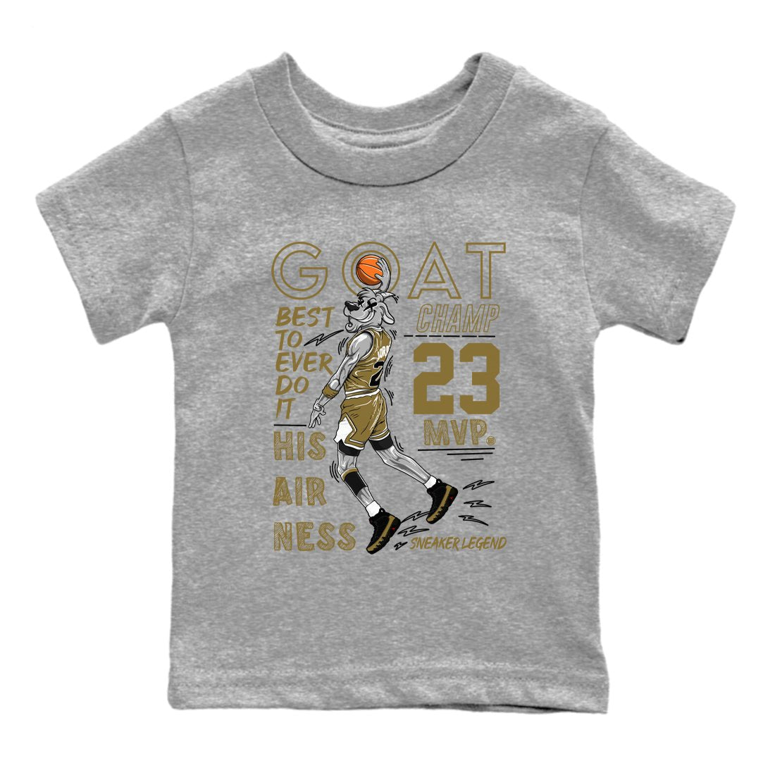 9s Olive shirts to match jordans MVP Goat sneaker match tees Air Jordan 9 Olive match shoes to clothes SNRT Sneaker Tees Youth Baby Heather Grey 2 tee