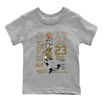 9s Olive shirts to match jordans MVP Goat sneaker match tees Air Jordan 9 Olive match shoes to clothes SNRT Sneaker Tees Youth Baby Heather Grey 2 tee