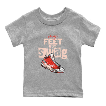 13s Dune Red shirts to match jordans My Feet Got Swag sneaker match tees Air Jordan 13 Dune Red SNRT Sneaker Tees streetwear brand Baby and Youth Heather Grey 2 cotton tee