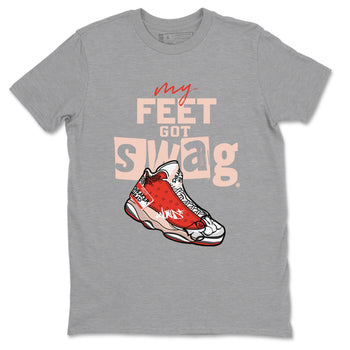 13s Dune Red shirts to match jordans My Feet Got Swag sneaker match tees Air Jordan 13 Dune Red SNRT Sneaker Tees streetwear brand Heather Grey 2 unisex cotton tee