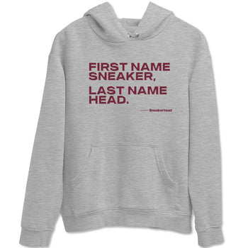 AJ1 High '85 Metallic Burgundy shirts to match jordans My Name Is Sneakerhead sneaker match tees 1s High '85 Metallic Burgundy SNRT Sneaker Tees streetwear brand Heather Grey 2 unisex cotton tee