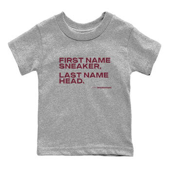 AJ1 High '85 Metallic Burgundy shirts to match jordans My Name Is Sneakerhead sneaker match tees 1s High '85 Metallic Burgundy SNRT Sneaker Tees streetwear brand Baby and Youth Heather Grey 2 cotton tee