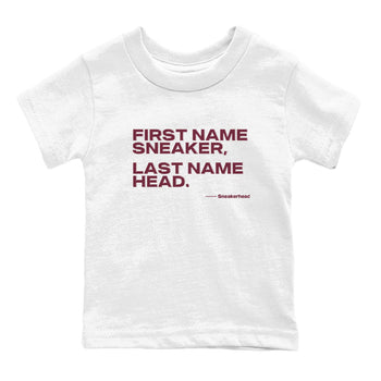 AJ1 High '85 Metallic Burgundy shirts to match jordans My Name Is Sneakerhead sneaker match tees 1s High '85 Metallic Burgundy SNRT Sneaker Tees streetwear brand Baby and Youth White 2 cotton tee