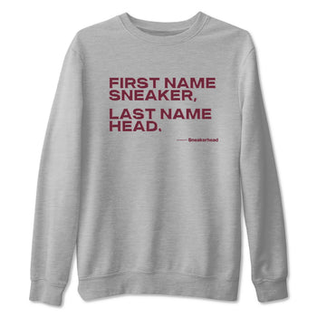 AJ1 High '85 Metallic Burgundy shirts to match jordans My Name Is Sneakerhead sneaker match tees 1s High '85 Metallic Burgundy SNRT Sneaker Tees streetwear brand Heather Grey 2 unisex cotton tee