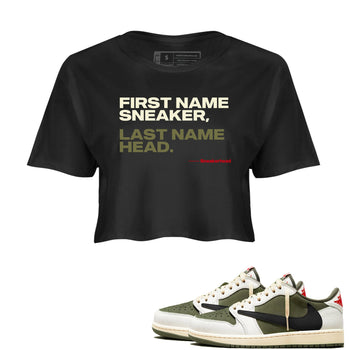1s Travis Scott Medium Olive shirts to match jordans My Name Is Sneakerhead sneaker match tees Air Jordan 1 Travis Scott Medium Olive SNRT Sneaker Tees streetwear brand