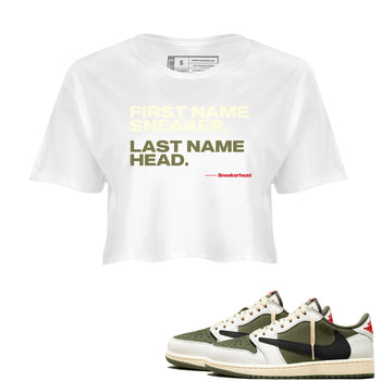1s Travis Scott Medium Olive shirts to match jordans My Name Is Sneakerhead sneaker match tees Air Jordan 1 Travis Scott Medium Olive SNRT Sneaker Tees streetwear brand