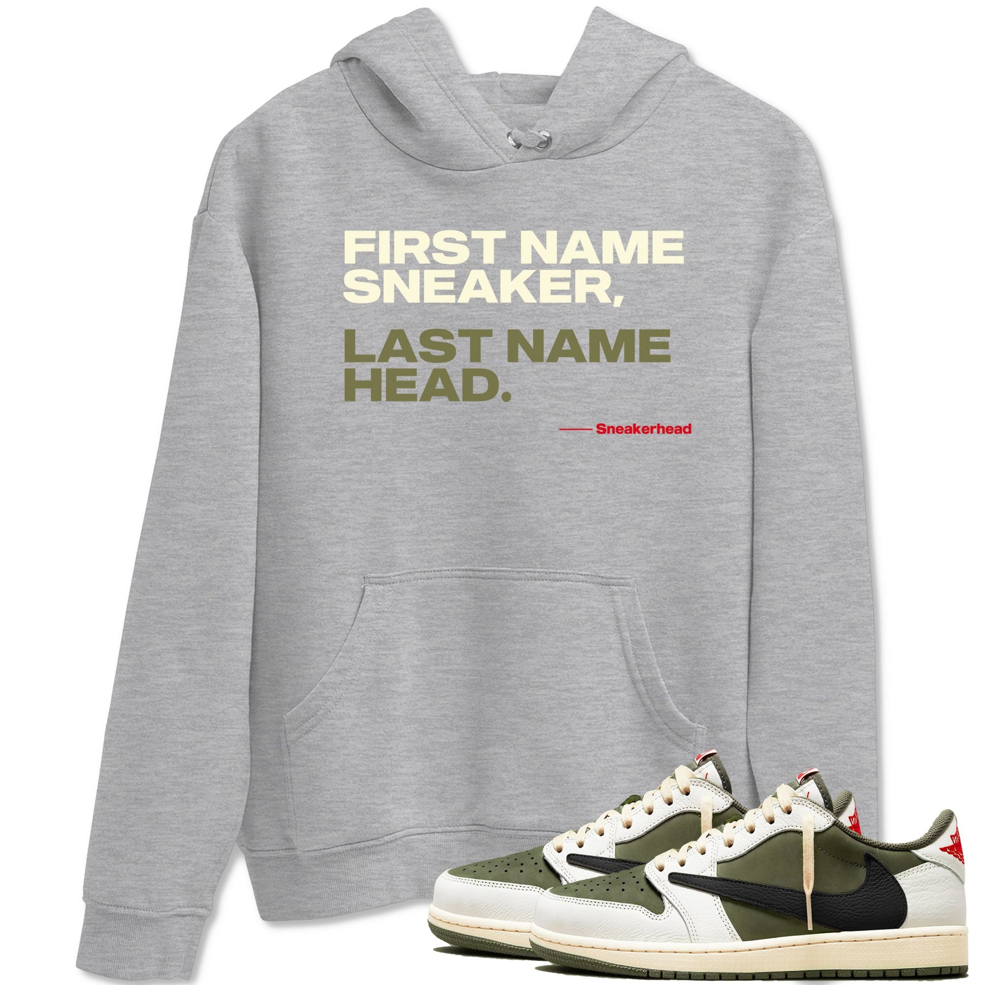 1s Travis Scott Medium Olive shirts to match jordans My Name Is Sneakerhead sneaker match tees Air Jordan 1 Travis Scott Medium Olive SNRT Sneaker Tees streetwear brand