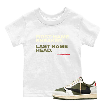 1s Travis Scott Medium Olive shirts to match jordans My Name Is Sneakerhead sneaker match tees Air Jordan 1 Travis Scott Medium Olive SNRT Sneaker Tees streetwear brand